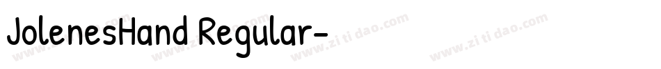 JolenesHand Regular字体转换